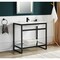 Anzzi 36 in. Console Sink in Matte Black with Glossy White Counter Top CS-FGC005-MB - alternate 5